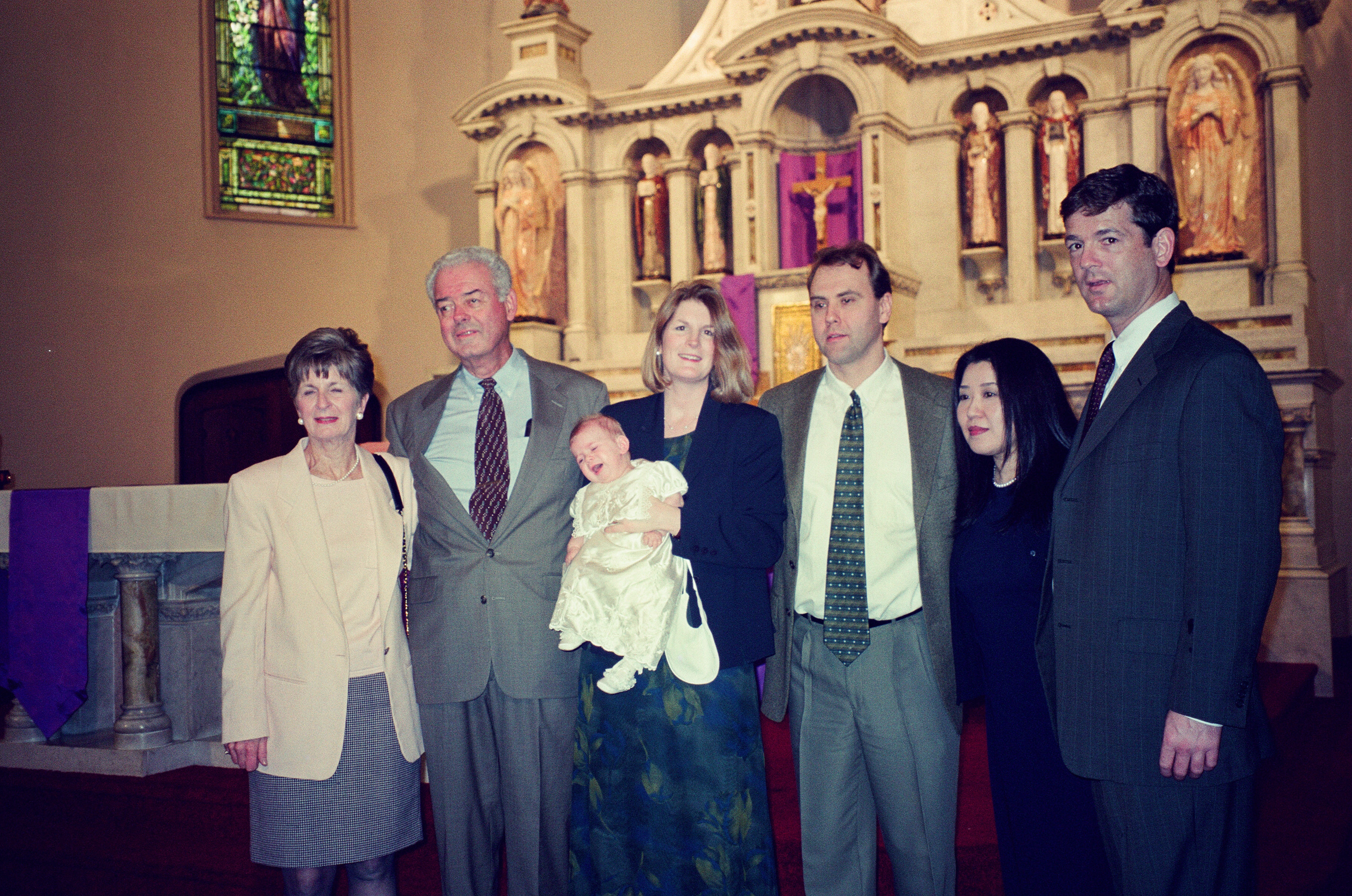 Picture of extended family at SJ's baptism