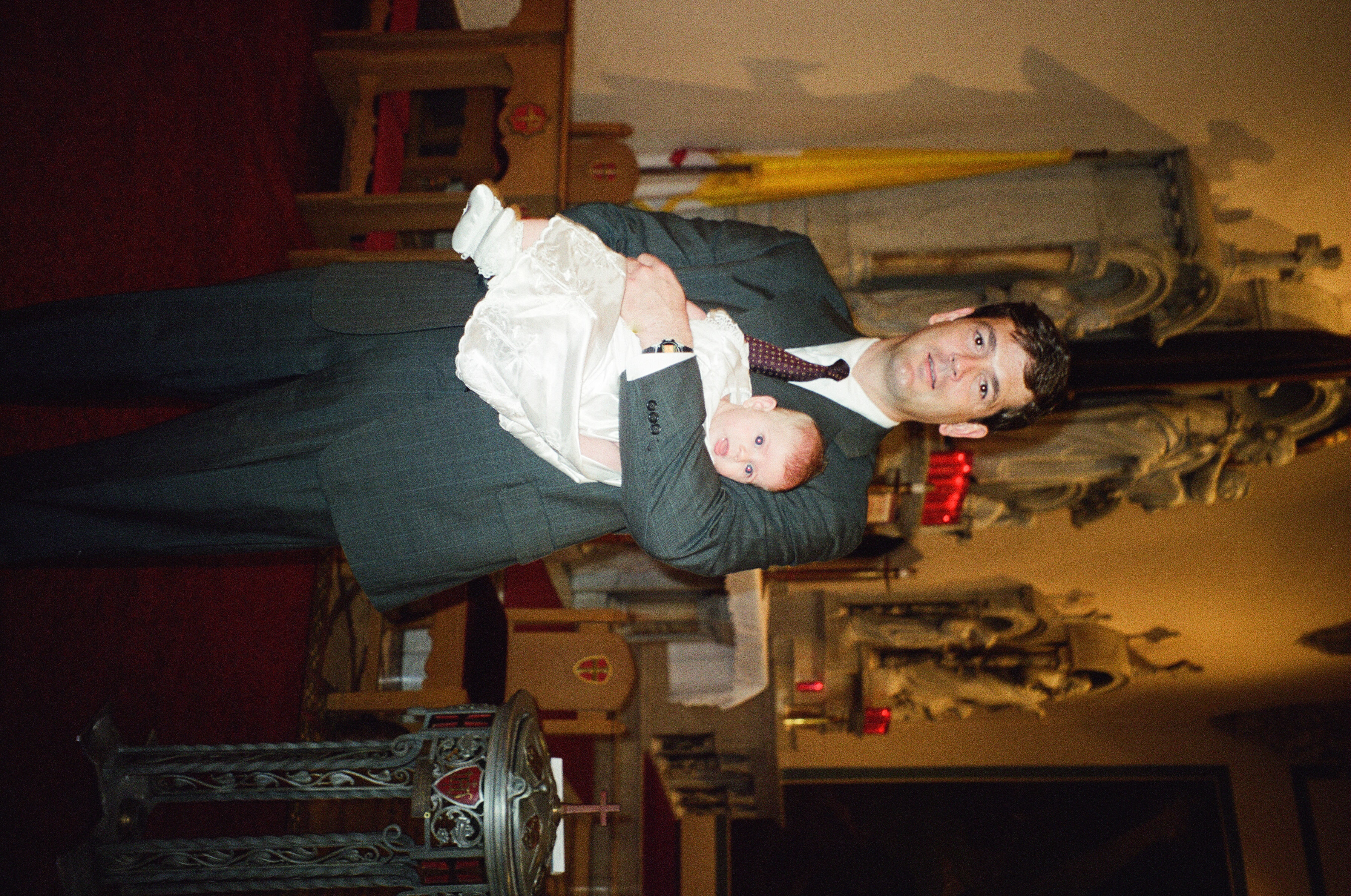 Picture of UG and SJ at SJ's baptism