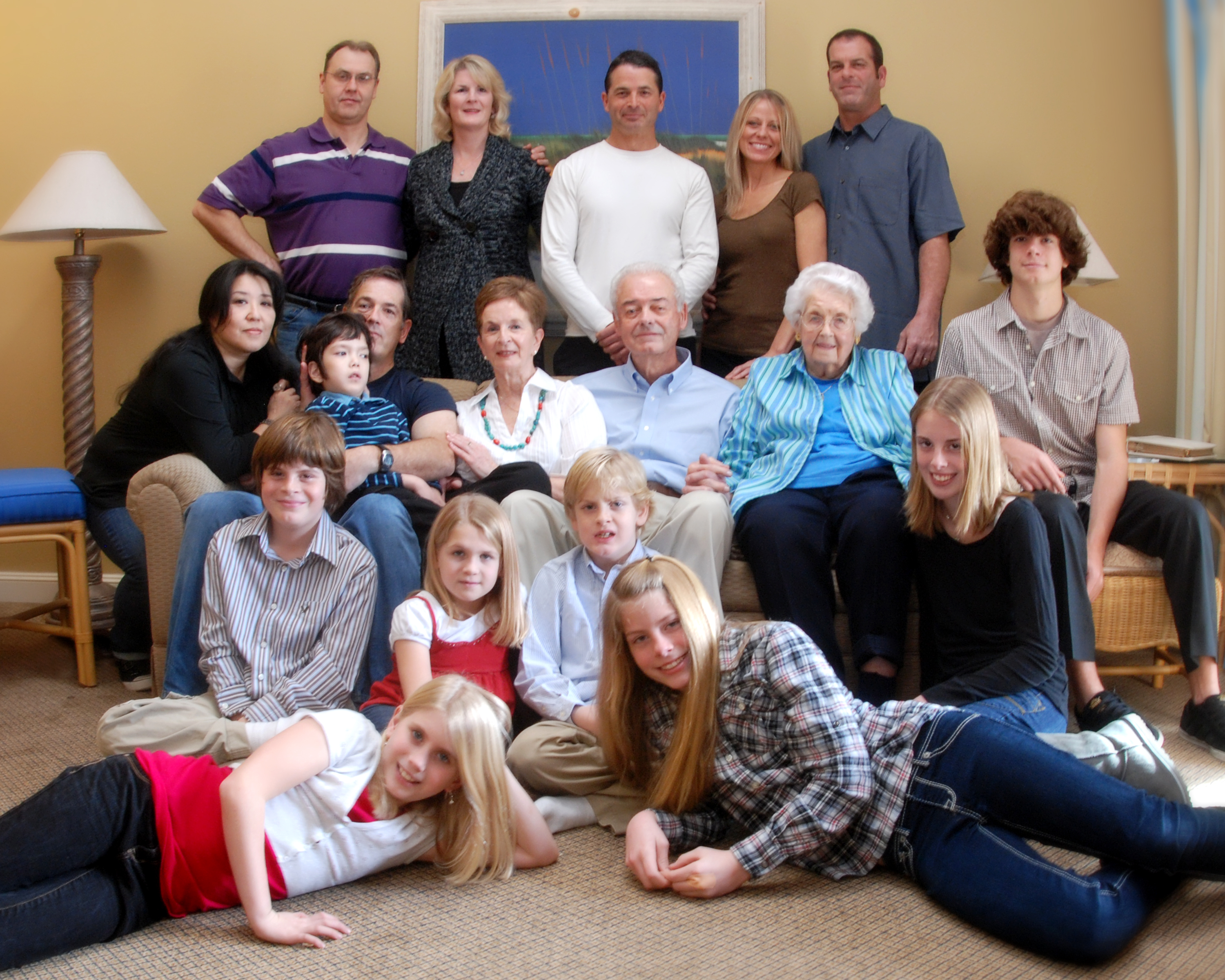 Group photo at 50th wedding anniversary