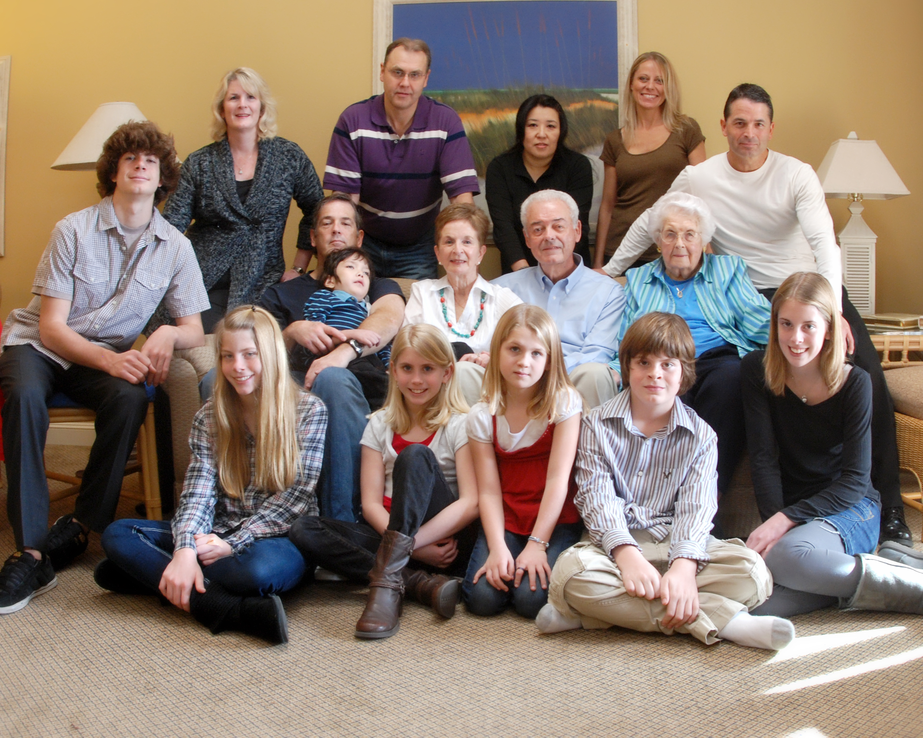 Group photo at 50th wedding anniversary