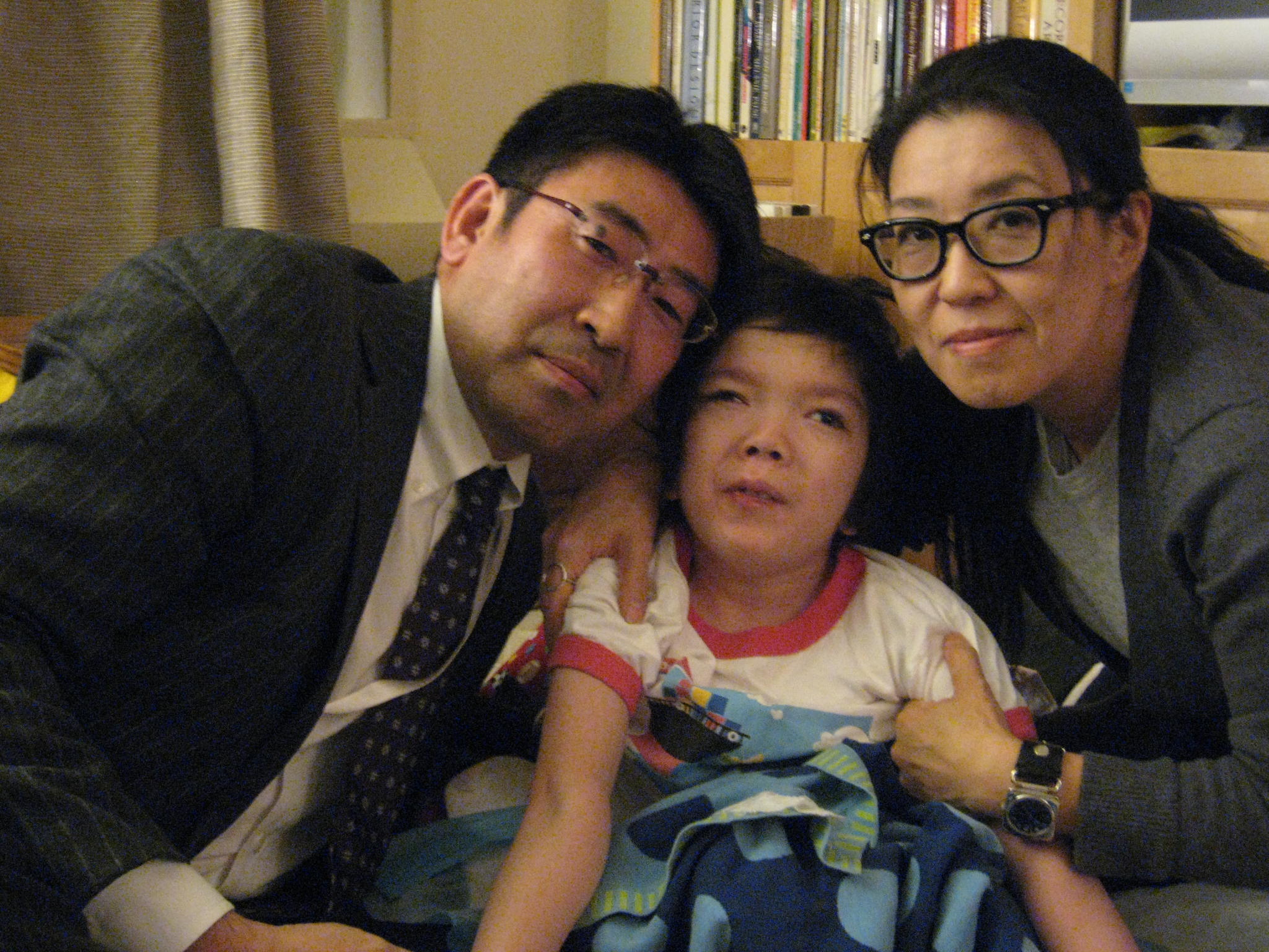Picture of Sunghee, George and Yoshio in NYC