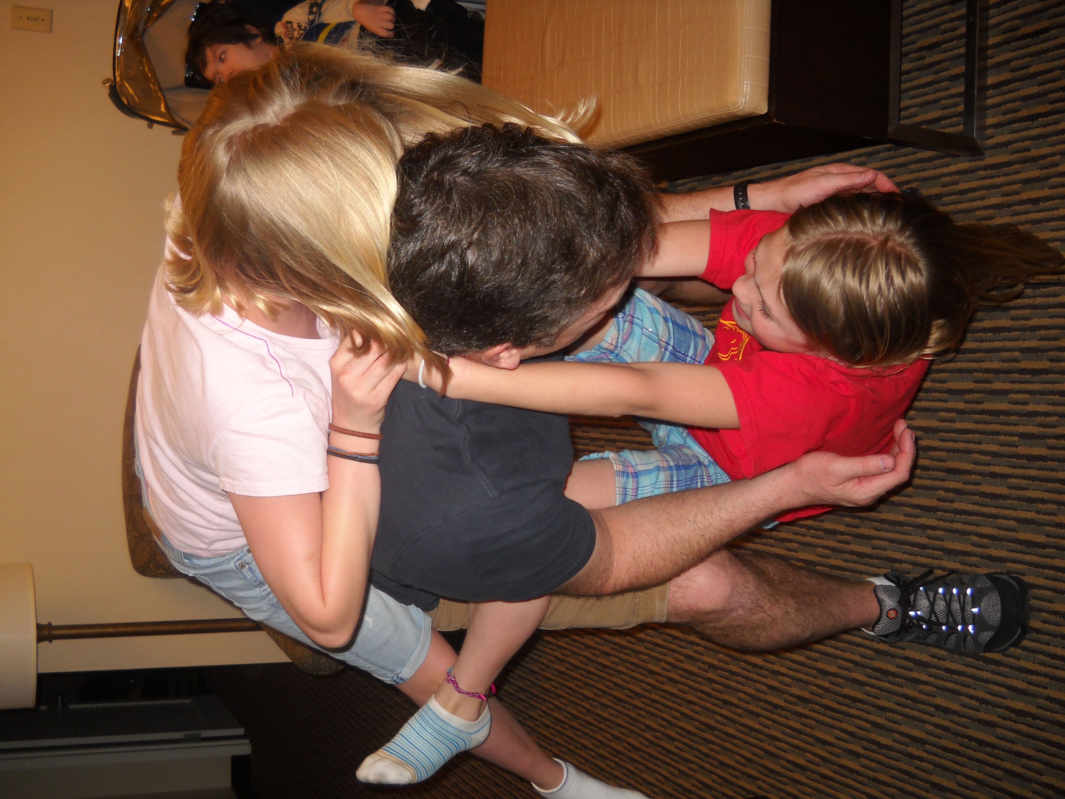 Picture of sj, LM and UG horsing around